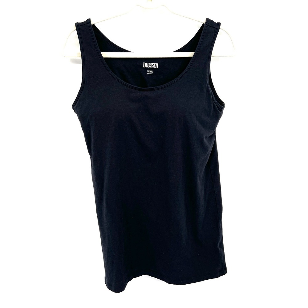Duluth Trading co no yank tank top build in sculpted bra gorpcore outdoor black